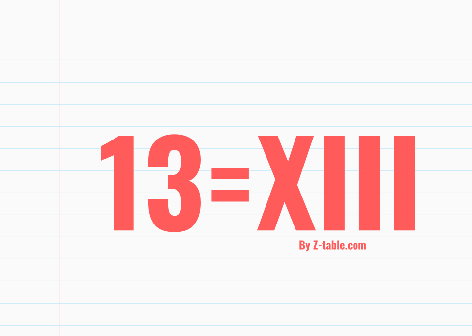 13 roman numerals