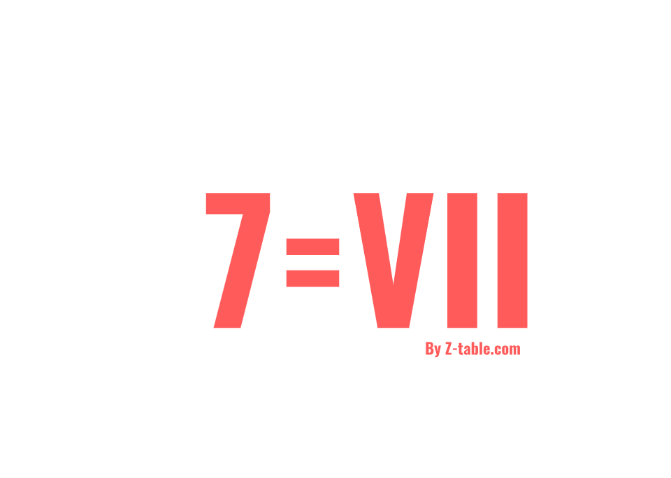 7 roman numerals